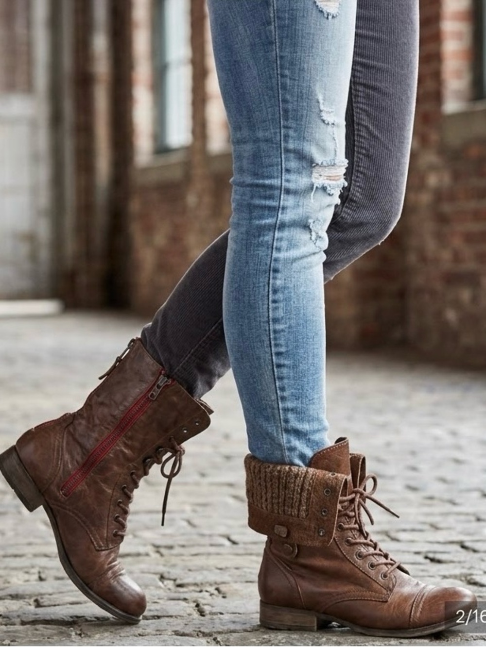Steve Madden Fold-Over Combat Boots